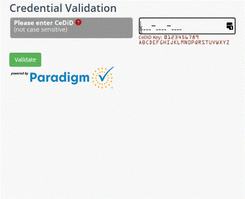 Credential Validation Demo
